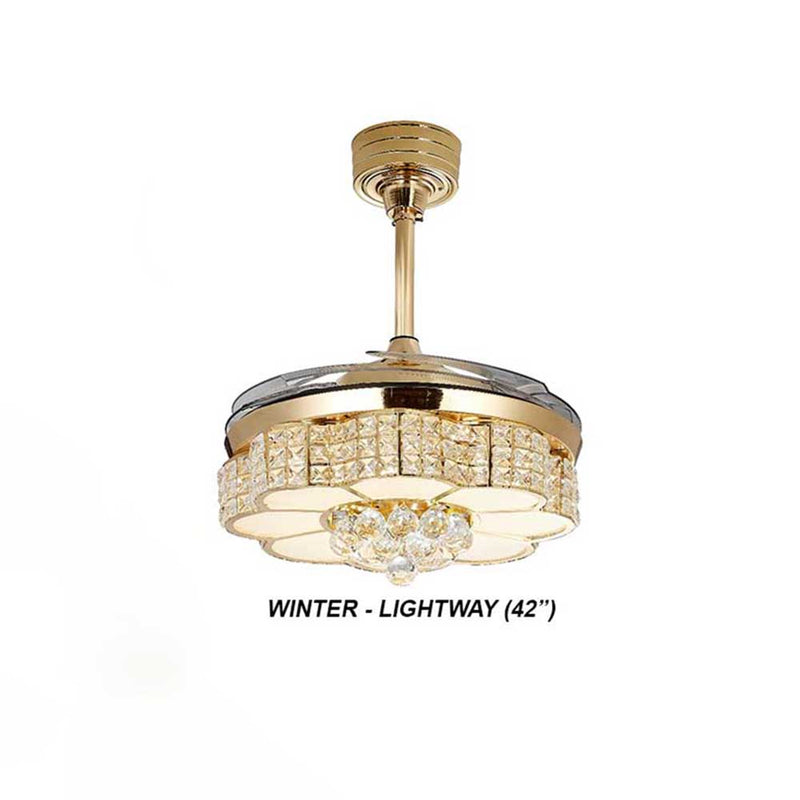 Elmark FANAWAY 42" DC Motor Ceiling Fan With Remote Control WINTER-666 / WINTER LIGHTWAY / SQUARE CRYSTALWAY
