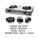 Pensonic Dapur Gas 2 Pembakar Double Burner Stainless Steel Gas Stove PGC-55S