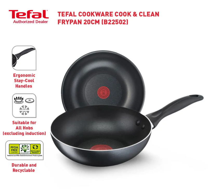 Tefal Cookware Cook & Clean Frypan 20cm B2250295