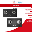 Midea Dapur Gas Tanam Built In Two Burners Glass Hob (76 cm) MGH-76Q60B MGH-2461GL