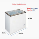 Hitec Peti Sejuk Beku 120L Glass Top Chest Freezer HFZ-C189GT