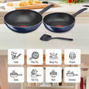 Tefal Set Kuali Clear Cook 3pcs Set Frypan 26cm + Wokpan 28cm Non-Stick B266S3