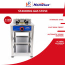 Homelux Dapur Gas Berdiri (LPG) Stainless Steel Single Standing Cooker Stove Gas Cooker HSSC-300