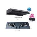 Faber Hud Dapur Slim FABERJET CLASSO 7688 + Faber Dapur Gas Kaca  LAVIN 2B/76BK LAVIN 2B/76BK + CLASSO 7688