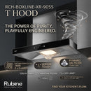 Rubine Cooker Hood With Wall Cap RCH-BOXLINE XR-90SS