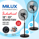 Milux Industrial Stand Fan MISF-1801 (18") MISF-2001 (20")