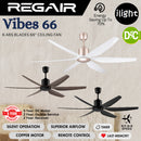 Regair Vibes 66” Ceiling Fan DC Motor Vibes 66-MBMH (Mattblack Mahogany) Vibes 66-RG (Rose Gold)