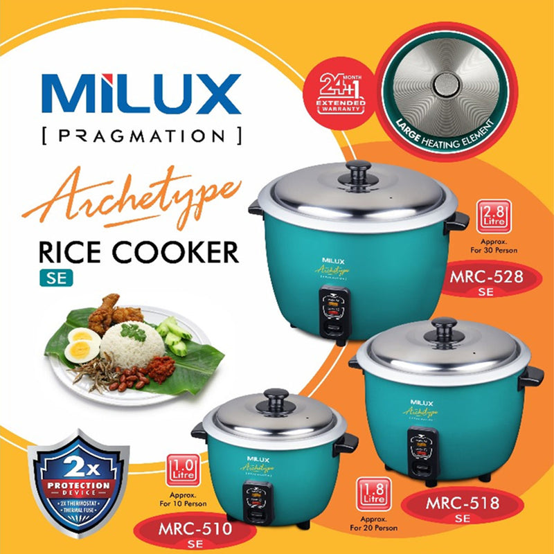 Milux Electric Rice Cooker MRC-510SE (1.0L) / MRC-518SE (1.8L) / MRC-528SE (2.8L)