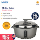 Milux Periuk Nasi Kapasiti Besar 14L Commercial Electric Rice Cooker MRC-5240NS
