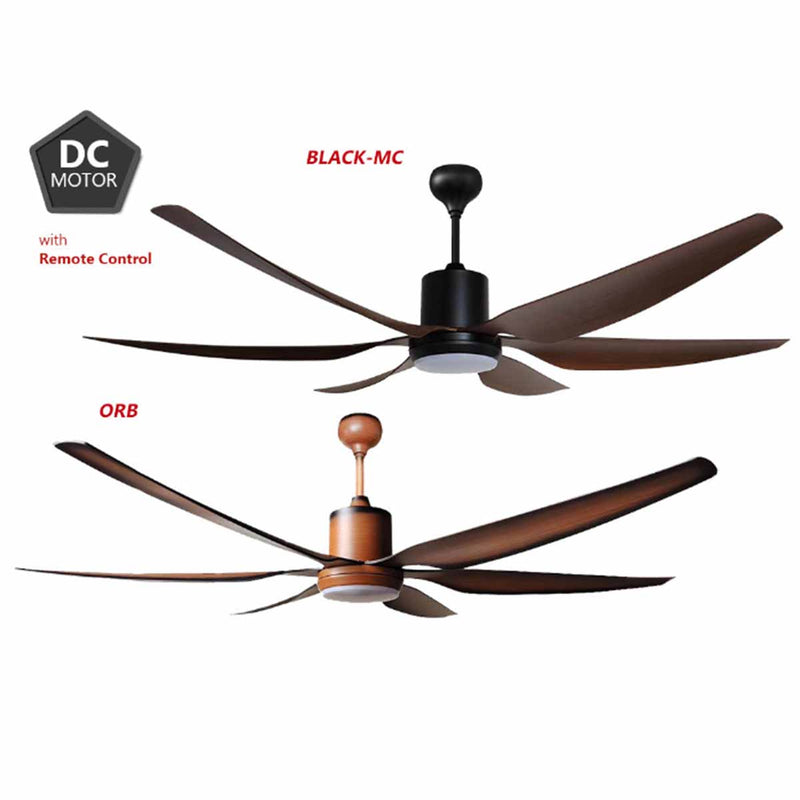 Elmark 66" 6 Blade Ceiling Fan With Remote Control DC Motor ELMARK666B