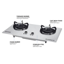 SAYANG Dapur Gas Tahan Karat Double Burner Stainless Steel Hob ELH0594