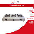 Chelstar Dapur Gas Komersial 3 Pembakar Stainless Steel 3 Burner Commercial Gas Stove CGC-311
