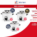 Dorien Periuk Nasi - Rice Cooker DRC-800 (8.0L) / DRC-1000 (10L) / DRC-1400 (14L)