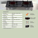 KHIND Dapur Gas - Glass Top Infrared Gas Cooker GCGI1500