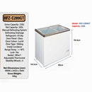 Hitec Peti Sejuk Beku 250L Glass Top Chest Freezer HFZ-C289GT