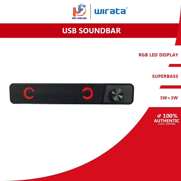 Wirata USB Soundbar RGB LED USB Console Computer SP-20