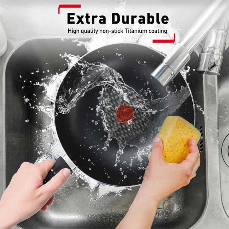 Tefal 28cm Cookware Cook & Clean Frypan Pan Non-Stick B22506 B2250695