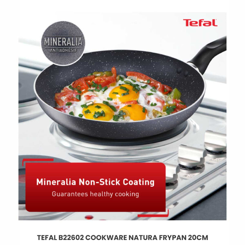 Tefal 20cm Cookware Natura Frypan Pan Non-Stick B22602 B2260295