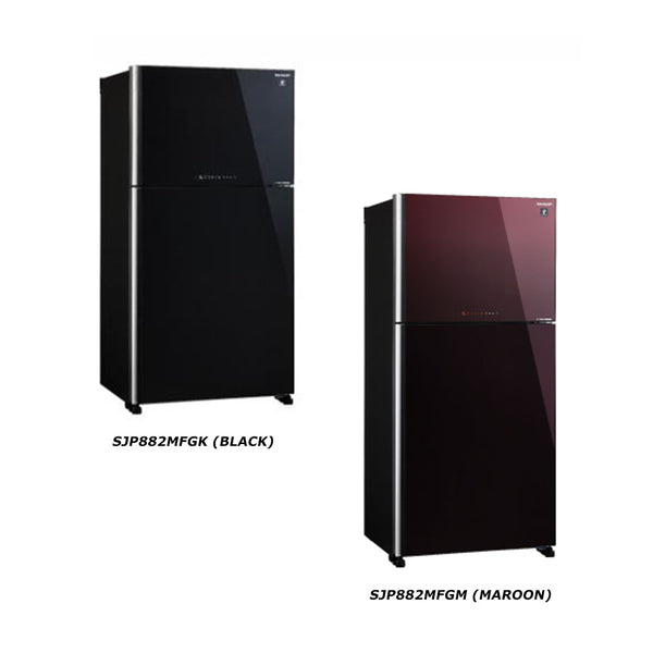 Sharp 2 Door Inverter Fridge 720L SJP882MFGK (Black) SJP882MFGM (Maroon)