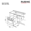 Rubine Built In Oven RBO-CAVO-60BL (60L) RBO-LAVA-70SS (70L)