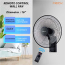 Meck Wall Fan with Remote MWF-168R (16") MWF-188R (18")