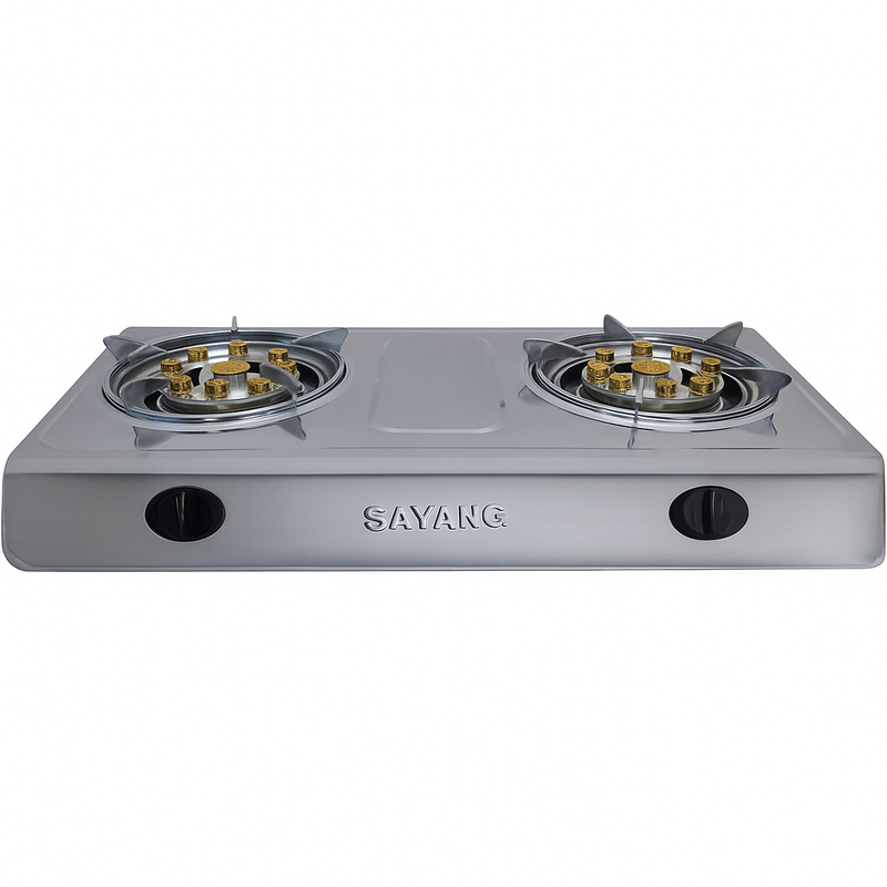 SAYANG Dapur Gas S/S 8 Jets Double Burners Gas Stove ELH0746