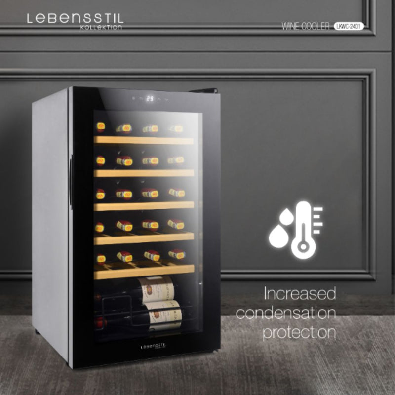 Lebensstil Kollektion Wine Cooler 63L/24 bottles Fridge LKWC-2401