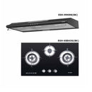 Elba Slim Cooker Hood ESH-M9098(BK) + Elba Dapur Gas Kaca 3 Pembakar Triple Burner Tempered Glass Hob EGH-K8843G(BK) (COMBO SET)