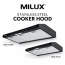 Milux Penyedut Asap Dapur Slim Cooker Hood MHS-S431 MHS-432W