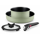 Tefal Ingenio So Delicious Cookware L825S424 L826S424 (4pc) L825S524 L826S524 (5pc) (Lichen Green/Vanilla Beige)
