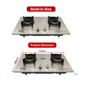 XMA Dapur Gas Tanam Tahan Karat Stainless Steel Premium Built-in Gas Hob XGS-130GDSS