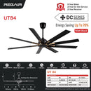 Regair UT Kipas Siling Ceiling Fan UT62 UT62-MB (62" ) UT72 UT72-MB (72") UT84 UT84-MB (84") (Matt Black)
