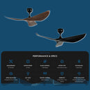 REZO Kipas Siling Ceiling Fan 3 Blade KAZE 52/3B (Dark Wood / Matt Black)