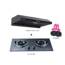 Faber Hud Dapur Slim FABERJET CLASSO 7688 + Faber Dapur Gas Kaca  LAVIN 2B/76BK LAVIN 2B/76BK + CLASSO 7688