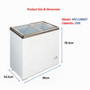 Hitec Peti Sejuk Beku 250L Glass Top Chest Freezer HFZ-C289GT