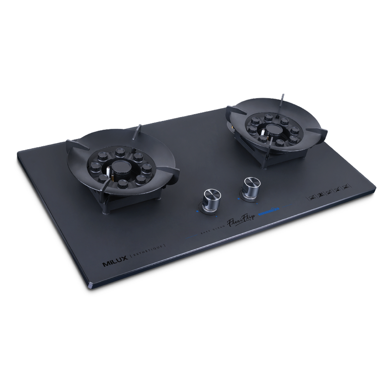 Milux 9 Burner Head Glass Hob Gas Cooker MGH-F288L