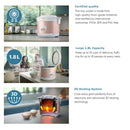 PHILIPS Periuk Nasi Jenis Jar Jar Rice Cooker - Grey/Peach (1.8L) HD3008/30/HD3008/31