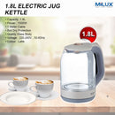 Milux Cerek Air Elektrik Glass Jug Kettle MJK-181G
