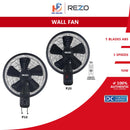 Rezo Kipas Dinding - 14'' Wall Fan P10 (Pull String) / P20 (Remote Control)