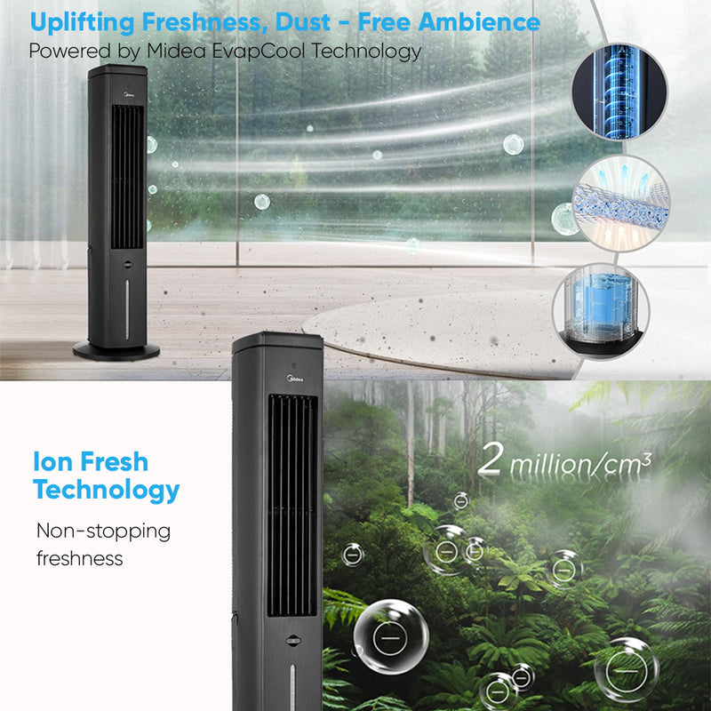 Midea Penyejuk Udara Air Cooler 4.7L Touch and Remote Control MAC472R0BPK