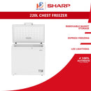 Sharp Peti Sejuk Beku - Chest Freezer (220 L) SJC218 SJC1205