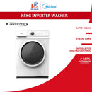 Midea Mesin Basuh Muatan Depan Inverter Front Load Washing Machine 9.5KG MF100W95B