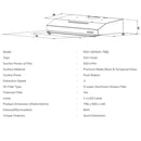 Rubine Slim Cooker Hood RSH-GENOA-90BL / RSH-GENOA-75BL / RSH-GENOA-60BL