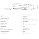 Rubine Slim Cooker Hood RSH-GENOA-90BL / RSH-GENOA-75BL / RSH-GENOA-60BL