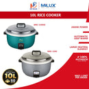 Milux Periuk Nasi Elektrik 10L Electric Rice Cooker MRC-5100 MRC5100 / MRC-5200 MRC-5200SE (PEACOCK)
