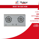 Rubine 2 Burner Hob Built In Gas Cooker Stainless Steel RGH-ENYA2B-SS
