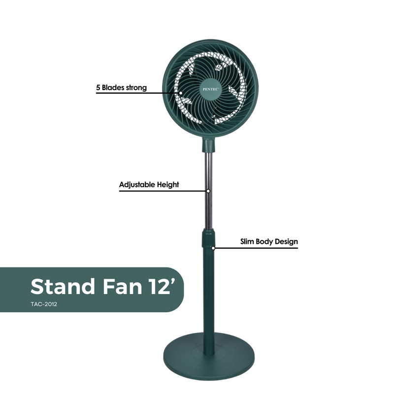 Pentec Kipas Berdiri Stand Fan TAC-2010 (10") TAC-2012 (12")