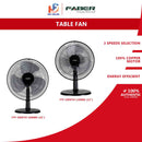 Faber Kipas Meja Table Fan FTF-1208BK (12") FTF-1608BK (16")