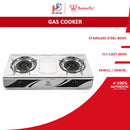 Butterfly Dapur Gas Stainless Steel Double Burner Gas Cooker BGC-966