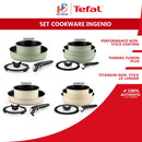 Tefal Ingenio So Delicious Cookware L825S424 L826S424 (4pc) L825S524 L826S524 (5pc) (Lichen Green/Vanilla Beige)